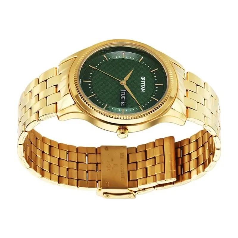 Titan Karishma Quartz Analog Green Dial Men's Watch- 1824YM02